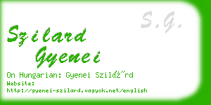 szilard gyenei business card